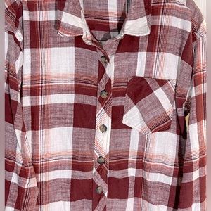 Mauries plaid light weight flannel